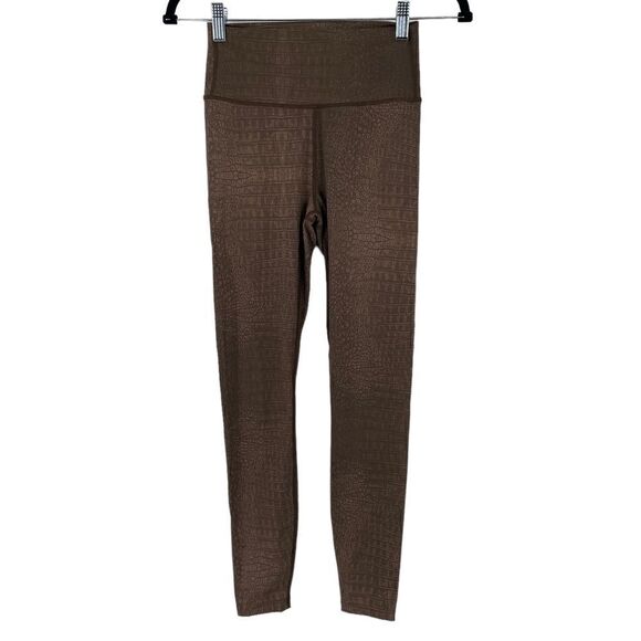 Varley Pants - Varley Snake Print Brown High Rise Yoga Workout Leggings X-Small